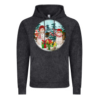 Vintage Black Christmas snowman Vintage Hoodie - FaDigitalArtStudio