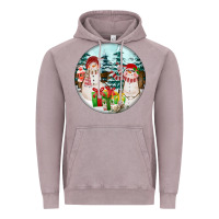 Vintage Zinc Christmas snowman Vintage Hoodie - FaDigitalArtStudio
