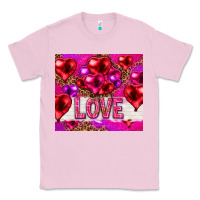 Bubblegum Pink love heart shaped balloons tumbler hjf Classic Tee - HowdyJamesFarm