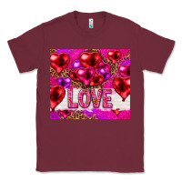 Burgundy love heart shaped balloons tumbler hjf Classic Tee - HowdyJamesFarm