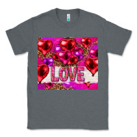 Charcoal Heather love heart shaped balloons tumbler hjf Classic Tee - HowdyJamesFarm