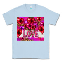 Dusty Blue love heart shaped balloons tumbler hjf Classic Tee - HowdyJamesFarm