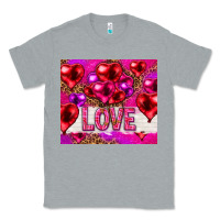 Heather Grey love heart shaped balloons tumbler hjf Classic Tee - HowdyJamesFarm