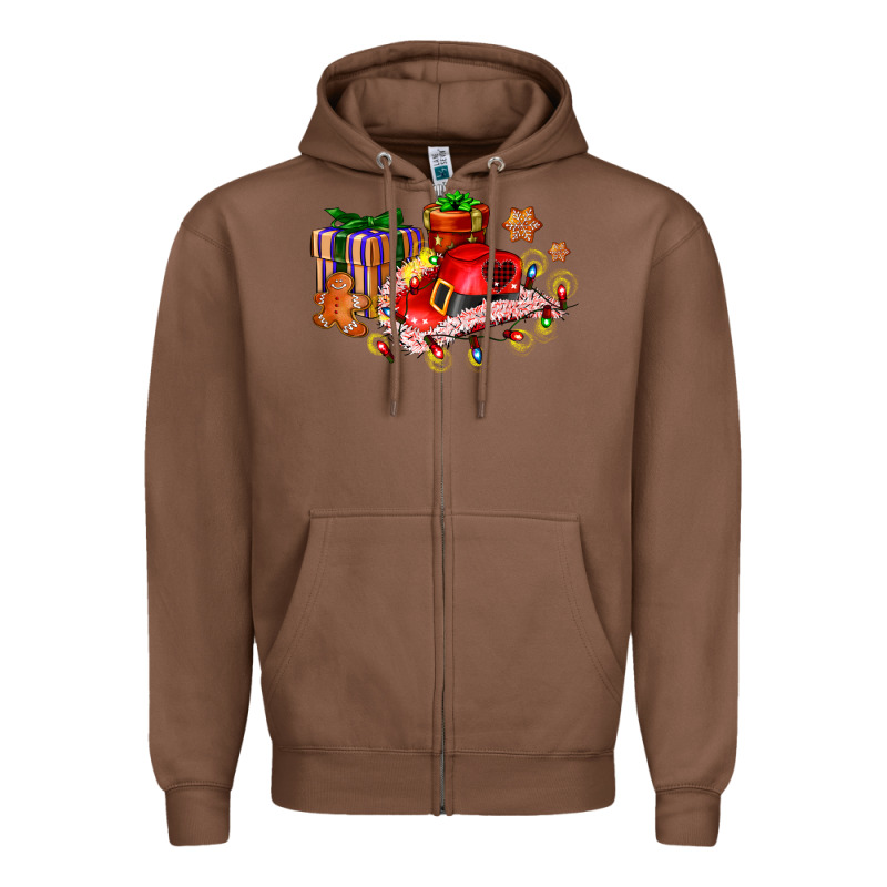 Cowgirl Hat With Gifts And Cookies Zipper Hoodie by AdoDesignShop | Teevron