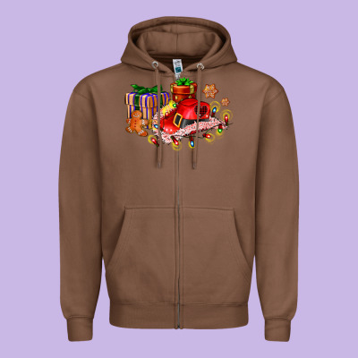 Cowgirl Hat With Gifts And Cookies Zipper Hoodie Designed By Adodesignshop
