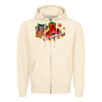 Sandshell cowgirl hat with gifts and cookies Zipper Hoodie - AdoDesignShop