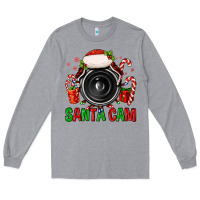 Heather Grey santa cam Long Sleeve Tee - FaDigitalArtStudio