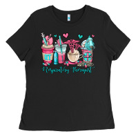 Black rt respiratory therapist coffee cups Ladies Tee - OliviaCreatesArt