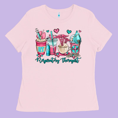 Rt Respiratory Therapist Coffee Cups Ladies Tee Designed By Oliviacreatesart