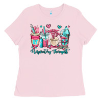 Bubblegum Pink rt respiratory therapist coffee cups Ladies Tee - OliviaCreatesArt