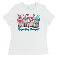 White rt respiratory therapist coffee cups Ladies Tee - OliviaCreatesArt