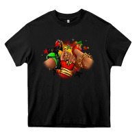 Black Juneteenth sneaker and heel afro woman Heavy Core Tee - RanaPortraitStore