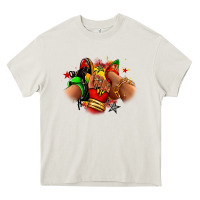 Cream Juneteenth sneaker and heel afro woman Heavy Core Tee - RanaPortraitStore