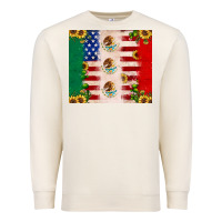 Sandshell American flag mexico flag sunflower cactus Premium Sweatshirt - JahusDesignShop