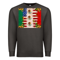 Smoke American flag mexico flag sunflower cactus Premium Sweatshirt - JahusDesignShop