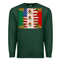 Sports Green American flag mexico flag sunflower cactus Premium Sweatshirt - JahusDesignShop