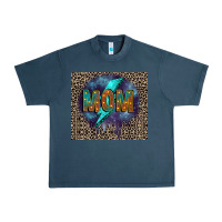 Midnight Navy Leopard mom Urban Heavy Tee - FaDigitalArtStudio