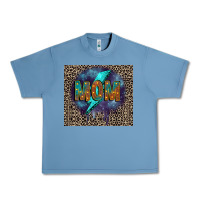 Pebble Blue Leopard mom Urban Heavy Tee - FaDigitalArtStudio
