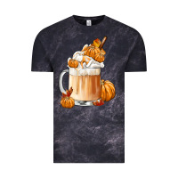 Cloud Black Fall Coffee Vintage Tee - FaDigitalArtStudio