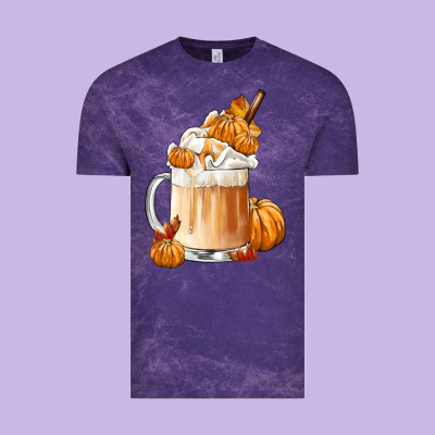 Fall Coffee Vintage Tee Designed By Fadigitalartstudio