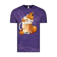 Cloud Purple Fall Coffee Vintage Tee - FaDigitalArtStudio