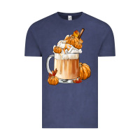Vintage Denim Fall Coffee Vintage Tee - FaDigitalArtStudio