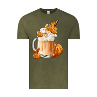 Vintage Olive Fall Coffee Vintage Tee - FaDigitalArtStudio