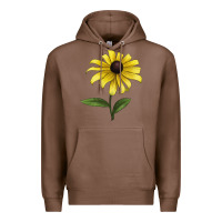 Chestnut Black Eyed Susan Flower Illustrations Premium Hoodie - LillyAllenDesigns