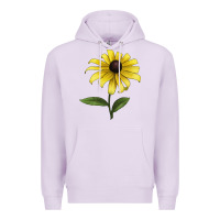 Lilac Black Eyed Susan Flower Illustrations Premium Hoodie - LillyAllenDesigns