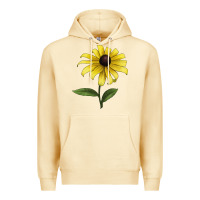 Pina Colada Black Eyed Susan Flower Illustrations Premium Hoodie - LillyAllenDesigns