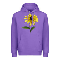 Purple Black Eyed Susan Flower Illustrations Premium Hoodie - LillyAllenDesigns