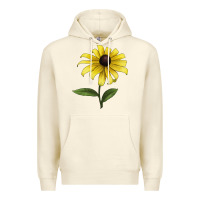 Sandshell Black Eyed Susan Flower Illustrations Premium Hoodie - LillyAllenDesigns
