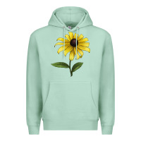 Seafoam Black Eyed Susan Flower Illustrations Premium Hoodie - LillyAllenDesigns