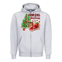 Heather Grey Cowgirl Christmas Zipper Hoodie - AdoDesignShop