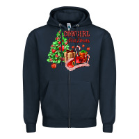 Navy Cowgirl Christmas Zipper Hoodie - AdoDesignShop