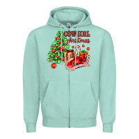 Seafoam Cowgirl Christmas Zipper Hoodie - AdoDesignShop