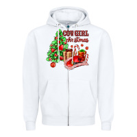 White Cowgirl Christmas Zipper Hoodie - AdoDesignShop