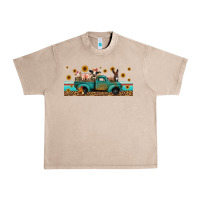 French Oak western animals truck Urban Heavy Tee - Jasminsmagicworld