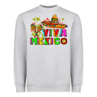 Heather Grey viva mexico Heavyweight Sweatshirt - AdoDesignShop