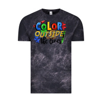 Cloud Black Color outside the lines Vintage Tee - FaDigitalArtStudio