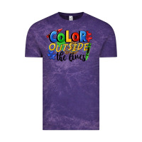 Cloud Purple Color outside the lines Vintage Tee - FaDigitalArtStudio