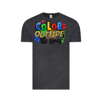 Vintage Black Color outside the lines Vintage Tee - FaDigitalArtStudio
