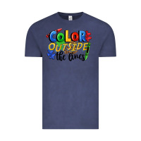 Vintage Denim Color outside the lines Vintage Tee - FaDigitalArtStudio
