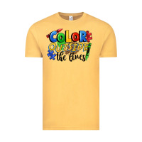 Vintage Mustard Color outside the lines Vintage Tee - FaDigitalArtStudio