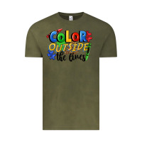 Vintage Olive Color outside the lines Vintage Tee - FaDigitalArtStudio