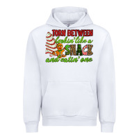 White Torn between lookin' like a snack and eatin' one Urban Hoodie - RanaPortraitStore