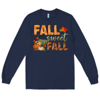 Navy fall sweet fall Long Sleeve Tee - BundleAndBundleShop