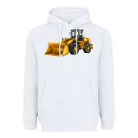 White bulldozer Heavyweight Hoodie - JahusDesignShop
