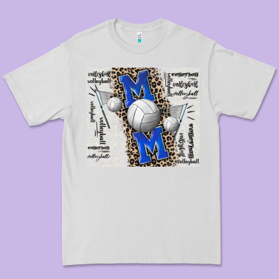 Volleyball Mom Blue Mother's Day Premium Tee Designed By Cowgirlartshop
