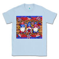 Dusty Blue american flag gnomes star leopard glitter tumbler Classic Tee - Artiststas